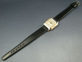 Vintage Longines Art Deco Solid 14K White Gold Diamond Dial 23Z Mens Watch 1950 6