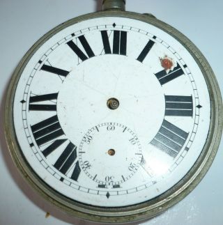 Vintage Very Large Railway Pocket Watch Needs Tlc