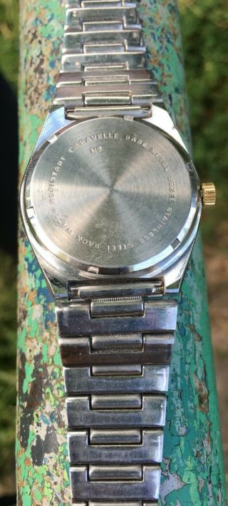 Vintage Caravelle by Bulova Set O Matic Mens Watch Swiss Movement. 2