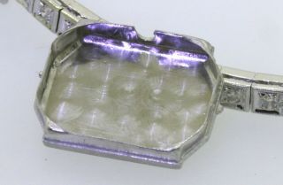 Croton antique Art Deco Platinum 1.  50CTW VS diamond mechanical ladies watch 10