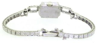 Croton antique Art Deco Platinum 1.  50CTW VS diamond mechanical ladies watch 6