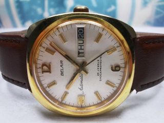 Vintage Belair Day/date Plated Automatic Men 