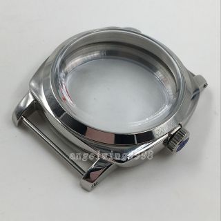 Polished 47mm Parnis Stainless Steel Watch Case Fit Eta 6497 6498 Movement Watch