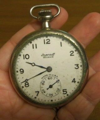 Vintage Ingersoll Reliance Pocket Watch For Parts/repairs