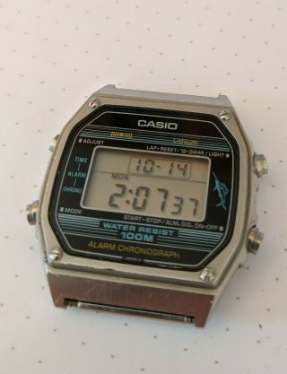 Rare Vintage Casio W - 350 Marlin Digital Diver Watch Mod.  152 Made In Japan