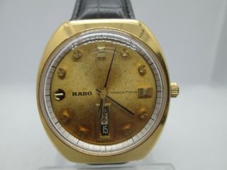 Vintage Rado Marco Polo Daydate Goldplated Automatic Mens Watch