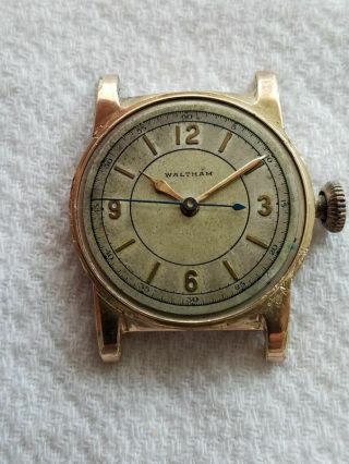 Vintage Waltham Wrist Watch In Yellow Gold Filled Case/circa 1935