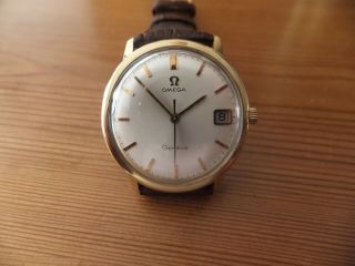 Stunning Vintage 18 Ct Gold Omega Geneve Date Watch,  Wow.