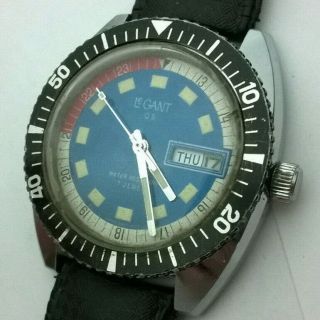 Vintage Legant Qs Mechanical Diver Wristwatch Wind Up 5023a 4 Parts Repair