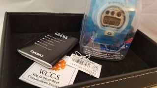 Pre - Owned Casio G - Shock Foxfire Dw - 6900 1289 Blue W.  C.  C.  S Watch For Men