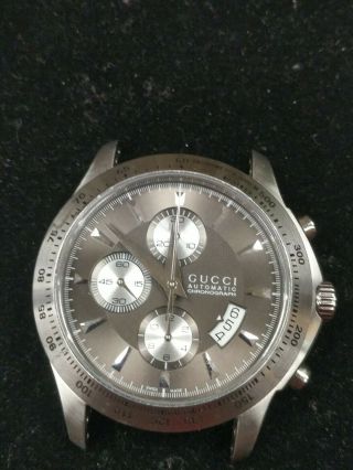 Gucci Watch Men Automatic Chronograph Date Does Not Run Needs Work Or.