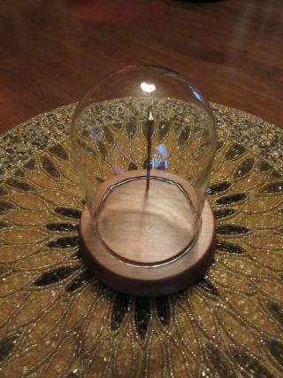 Vintage Pocket Watch Glass Dome Display Stand