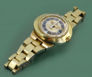 Vintage 1960 ' s Omega Dynamic Gold Filled Ladies Automatic Date Watch 3