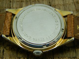 Vintage Swiss Made Candino 17 Jewels Men ' s Dress Wrist Watch Water Resistant 3