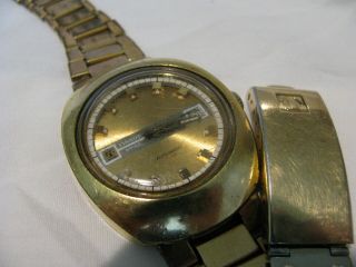 Vintage Tissot T - 12 Automatic Swiss Watch With Tissot Crown And Band Clasp