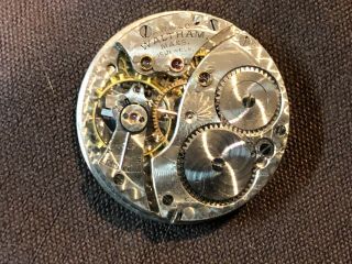 Waltham Pocket Watch Movement 0 Size Grade 115 - 15 Jewels - C.  1901