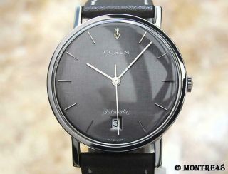 Corum Swiss Made Stainless Steel Mens 34mm Automatic Luxury C1970 Watch As227