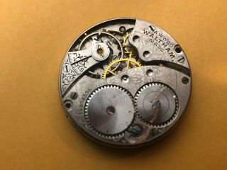 Waltham Pocket Watch Movement Grade No.  161 - 7 Jewels - 0 Size - Ticks