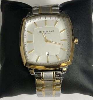 Men’s Kenneth Cole Kc50525011 Two Tone Stainless Steel Wristwatch: