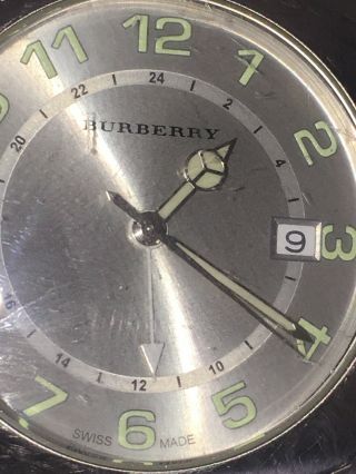 Burberry Watch Silver Dial Brown Leather Strap Mens BU7201 Swiss Made Men’s 8