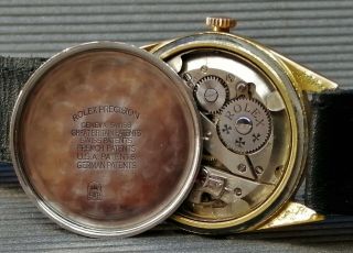 ROLEX MARCONI BLACK DIAL GOLD PLATED CASE FROM 1950 APROX. 11