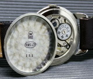 ROLEX MARCONI SILVER DIAL NICKEL PLATED CASE FROM 1940 APROX. 11
