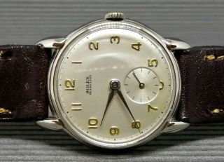 ROLEX MARCONI SILVER DIAL NICKEL PLATED CASE FROM 1940 APROX. 8