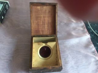 Carved Wooden Box For Holding A Pocket Watch