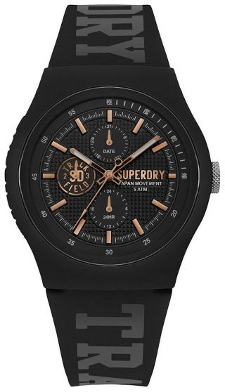 Superdry Mens Analogue Quartz Watch With Silicone Strap Syg188brg
