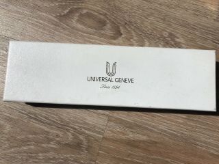 Universal Geneve Vintage Box Compax Tricompax Polerouter With Guarantee Tags