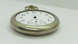 Vintage SETH THOMAS 7 Jewel Wind Pocket watch good balance Illinois Nickel Case 3