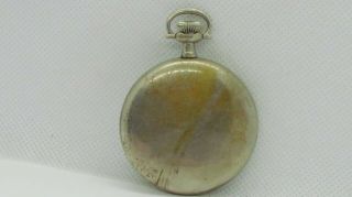 Vintage SETH THOMAS 7 Jewel Wind Pocket watch good balance Illinois Nickel Case 5