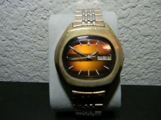Vintage Seiko Automatic 17 Jewel 7009 - 5008 Brown Face Watch Very Rare Good Cnd