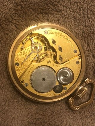 Vintage Elgin 10k Rolled Gold Plate Pocket Watch - 15 Jewels “Parts Only Watch” 3