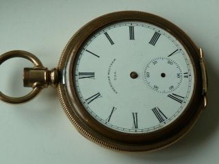 Vintage Waltham Pilot Pocket Watch.  Gold Plated Case