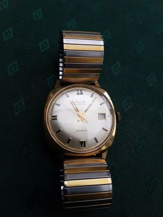 Vintage Avia 17 Jewels Incabloc Men’s Mechanical Swiss Gold Plated Watch 11064
