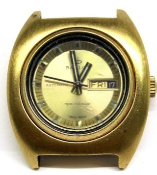 Vintage Ladies Baylor Automatic Gold Plated Day/date - 2nd Hand Wrist Watch