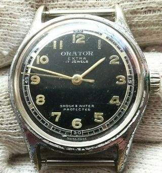 Orator Extra Rare Old 1940 " S Swiss Made Mechanical Wrist Watch