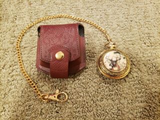 Franklin National Fish And Wildlife Pocketwatch With Case