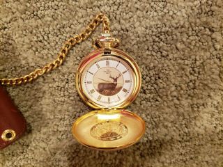 Franklin National Fish And Wildlife Pocketwatch With Case 3