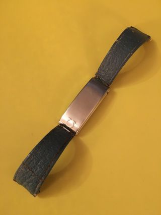 Omega Vintage Watch Band - Stainless Steel And Leather - Needs Restoration
