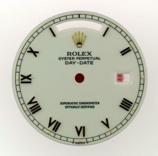 Men Rolex Daydate 36mm 18238 18038 Gloss White Roman Dial 18ky L24