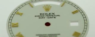 Men Rolex DayDate 36mm 18238 18038 Gloss White Roman Dial 18KY L24 5