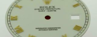Men Rolex DayDate 36mm 18238 18038 Gloss White Roman Dial 18KY L24 6