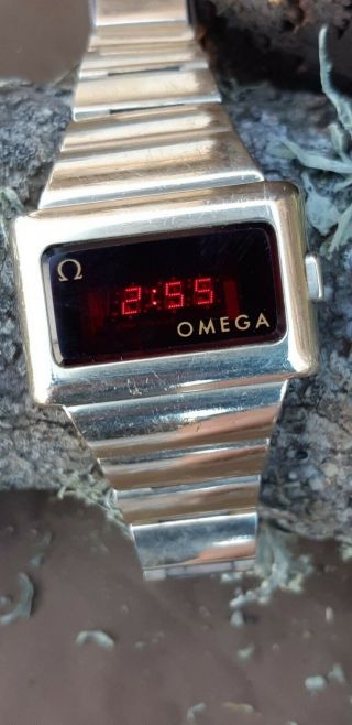 Omega 196.  0020 Time Computer Tc1 Rare Vintage Digital Led 80 Mic 14k Gold Filled