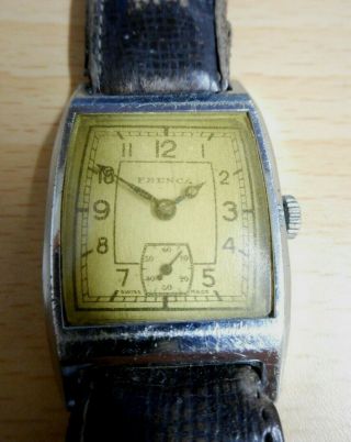 Vintage Art Deco Design Swiss Made Frenca Wristwatch