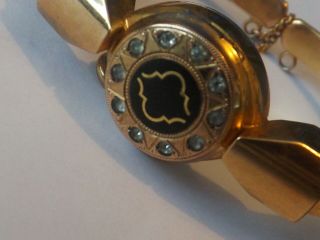 A Vintage Ladies Gold Plated Erguel Dress Watch With Enamelled Top