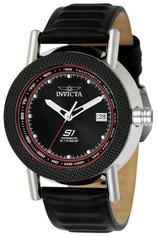 Invicta S1 Rally Mens Automatic 46mm Case Black Red Dial Watch Model 24411