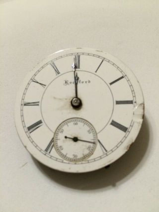 Vintage Rockford Pocket Watch Movement - For Repair 052104