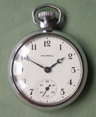 Vintage Ingersoll Pocket Watch,  Made In Great Britain